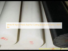 Barre en plastique de nylon en PE blanc pour planches de coupe et réservoirs / barre en HDPE