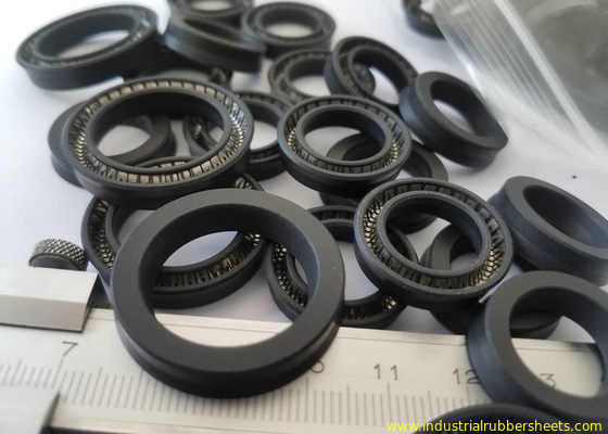 White or Black PTFE Carbon Seal , PTFE Oil Seal With Insert Spring of SS304 , SS316