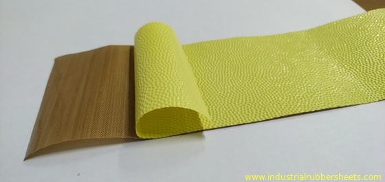 Beige Ptfe Coated Fiberglass Cloth Backing Adhesive 0.08 - 0.35mm Thickness