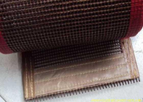 Maille 10 x 10mm, bande de conveyeur de la catégorie comestible PTFE de résistance thermique de maille de téflon