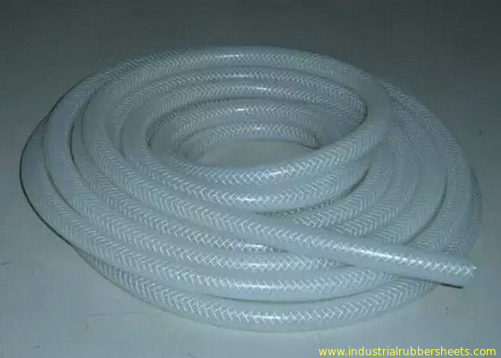 Tuyauterie en caoutchouc de silicone de tresse de polyester, catégorie comestible de tuyau flexible de silicone sans odeur