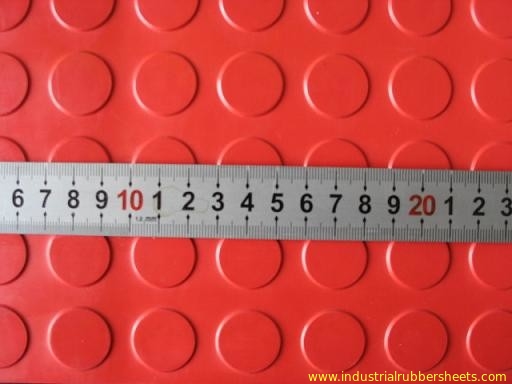 1 - feuille en caoutchouc industrielle de bouton rond de largeur de 1.5m, feuille en caoutchouc antidérapage de plancher