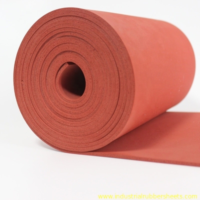 Close Cell Silicone Sponge Rubber Sheet Impression Fabric Surface 0.5 - 1.0g/Cm3 Density