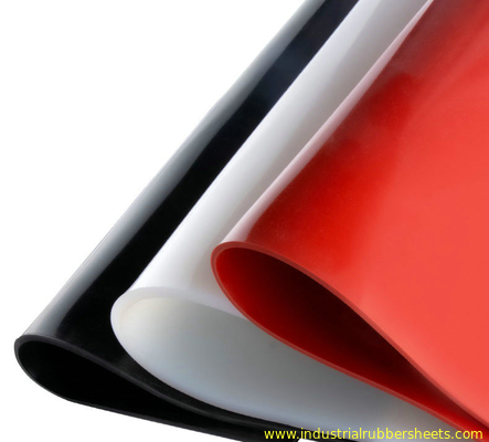 La feuille rouge et noire de silicone, silicone Rolls a classé 1-10mm x 1.2m X 10m