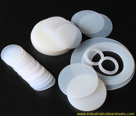Catégorie comestible le joint translucide et blanc de silicone, garniture de silicone, joint de silicone, anneau de silicone
