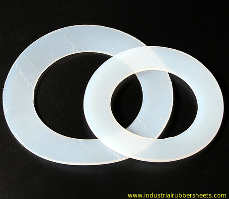 Catégorie comestible le joint translucide et blanc de silicone, garniture de silicone, joint de silicone, anneau de silicone