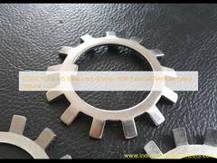 Rondelle de blocage en acier SS304 SS316 MS avec dents externes crénelées, couleur naturelle