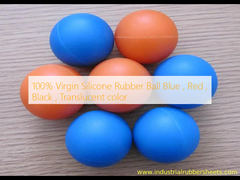 Boule en caoutchouc de silicone vierge 100% bleu, rouge, noir, couleur translucide