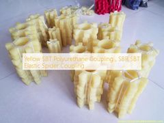 Accouplement en polyuréthane jaune SBT, Accouplement élastique araignée SBR SBT