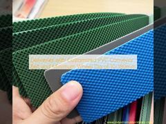 Livraison avec bande transporteuse en PVC personnalisée et diamètre minimum des roues de 10 à 180 mm