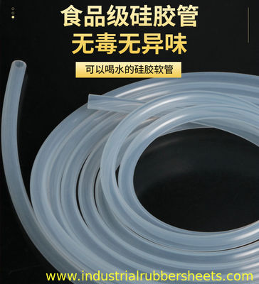 tuyau en silicone translucide de qualité alimentaire résistant aux températures élevées pour les applications industrielles